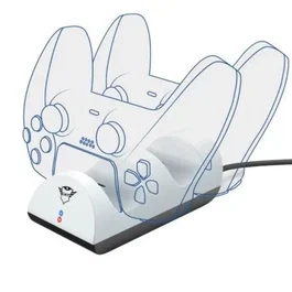 Trust GXT 254 Duo Charge Dock - Estación de Carga Doble para PS5